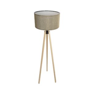 GLOBOSTAR® SAGA 204-0047 Μοντέρνο Επιδαπέδιο Φωτιστικό με Ντουί 1 x E27 AC 220-240V IP20 – Μπεζ & Πράσινο – Μ38 x Π38 x Υ140cm