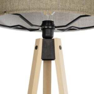 GLOBOSTAR® SAGA 204-0047 Μοντέρνο Επιδαπέδιο Φωτιστικό με Ντουί 1 x E27 AC 220-240V IP20 – Μπεζ & Πράσινο – Μ38 x Π38 x Υ140cm