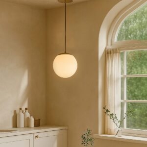 GLOBOSTAR® GLOBIDIO 204-0195 Μοντέρνο Κρεμαστό Φωτιστικό Οροφής με Ντουί 1 x E27 AC 220-240V IP20 – Χρύσο & Λευκό – Μ15 x Π15 x Υ15cm