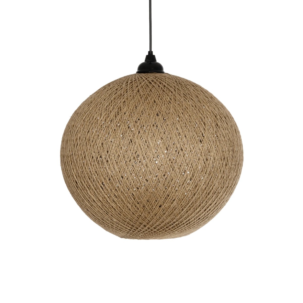 GLOBOSTAR® SOLEI 205-0001 Boho Κρεμαστό Φωτιστικό Οροφής με Ντουί 1 x E27 AC 220-240V IP20 – Μπεζ – M40 x Π40 x Υ36cm