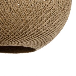 GLOBOSTAR® SOLEI 205-0001 Boho Κρεμαστό Φωτιστικό Οροφής με Ντουί 1 x E27 AC 220-240V IP20 – Μπεζ – M40 x Π40 x Υ36cm