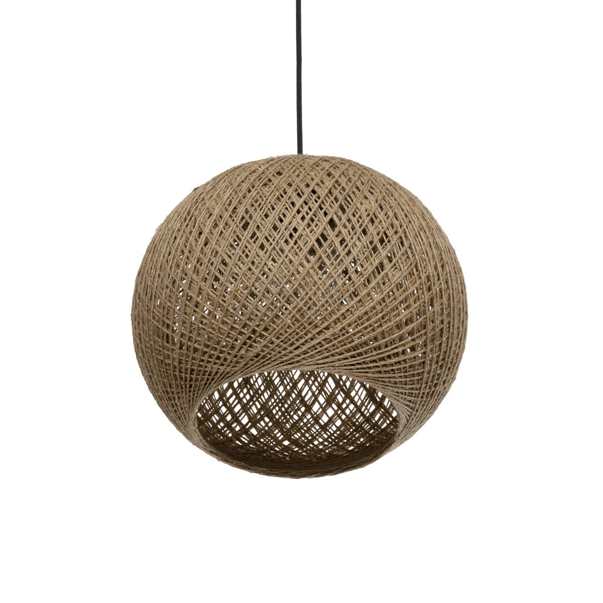 GLOBOSTAR® SOLEI 205-0002 Boho Κρεμαστό Φωτιστικό Οροφής με Ντουί 1 x E27 AC 220-240V IP20 – Μπεζ – M30 x Π30 x Υ26cm