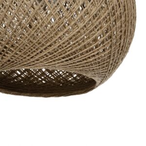 GLOBOSTAR® SOLEI 205-0002 Boho Κρεμαστό Φωτιστικό Οροφής με Ντουί 1 x E27 AC 220-240V IP20 – Μπεζ – M30 x Π30 x Υ26cm