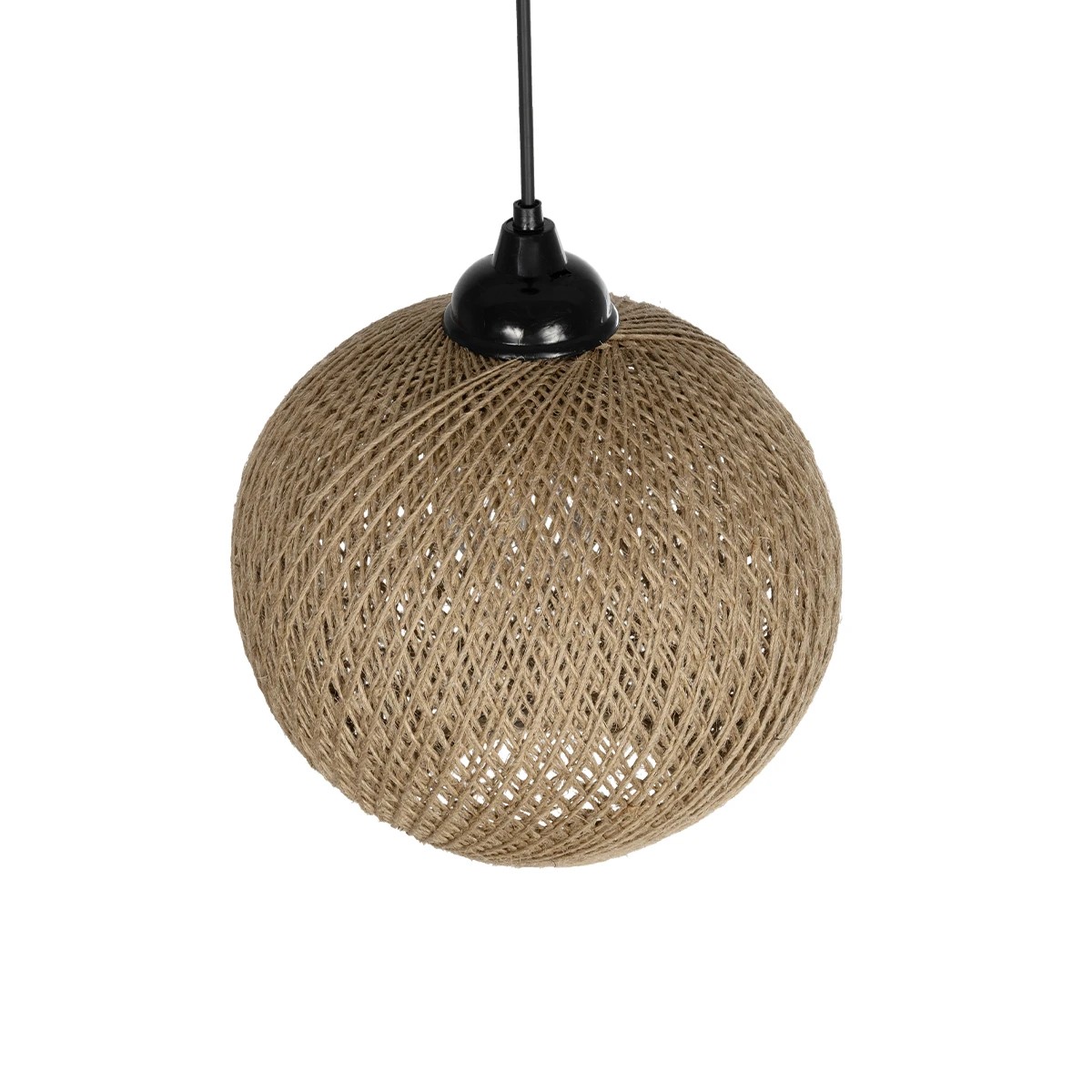 GLOBOSTAR® SOLEI 205-0003 Boho Κρεμαστό Φωτιστικό Οροφής με Ντουί 1 x E27 AC 220-240V IP20 – Μπεζ – M20 x Π20 x Υ25cm