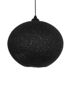 GLOBOSTAR® SOLEI 205-0004 Boho Κρεμαστό Φωτιστικό Οροφής με Ντουί 1 x E27 AC 220-240V IP20 – Μαύρο – M40 x Π40 x Υ36cm