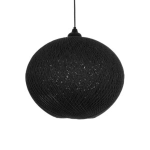 GLOBOSTAR® SOLEI 205-0004 Boho Κρεμαστό Φωτιστικό Οροφής με Ντουί 1 x E27 AC 220-240V IP20 – Μαύρο – M40 x Π40 x Υ36cm