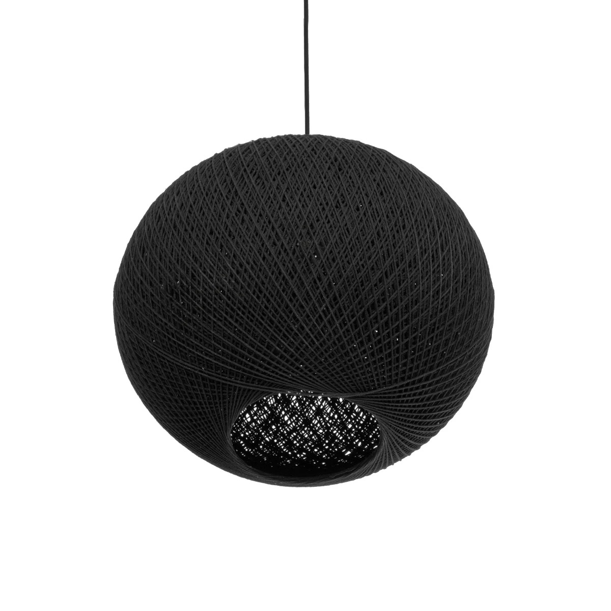 GLOBOSTAR® SOLEI 205-0004 Boho Κρεμαστό Φωτιστικό Οροφής με Ντουί 1 x E27 AC 220-240V IP20 – Μαύρο – M40 x Π40 x Υ36cm