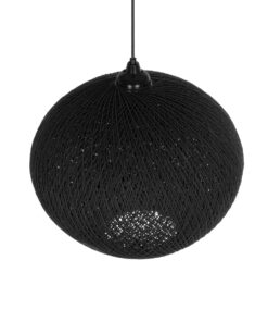 GLOBOSTAR® SOLEI 205-0004 Boho Κρεμαστό Φωτιστικό Οροφής με Ντουί 1 x E27 AC 220-240V IP20 – Μαύρο – M40 x Π40 x Υ36cm