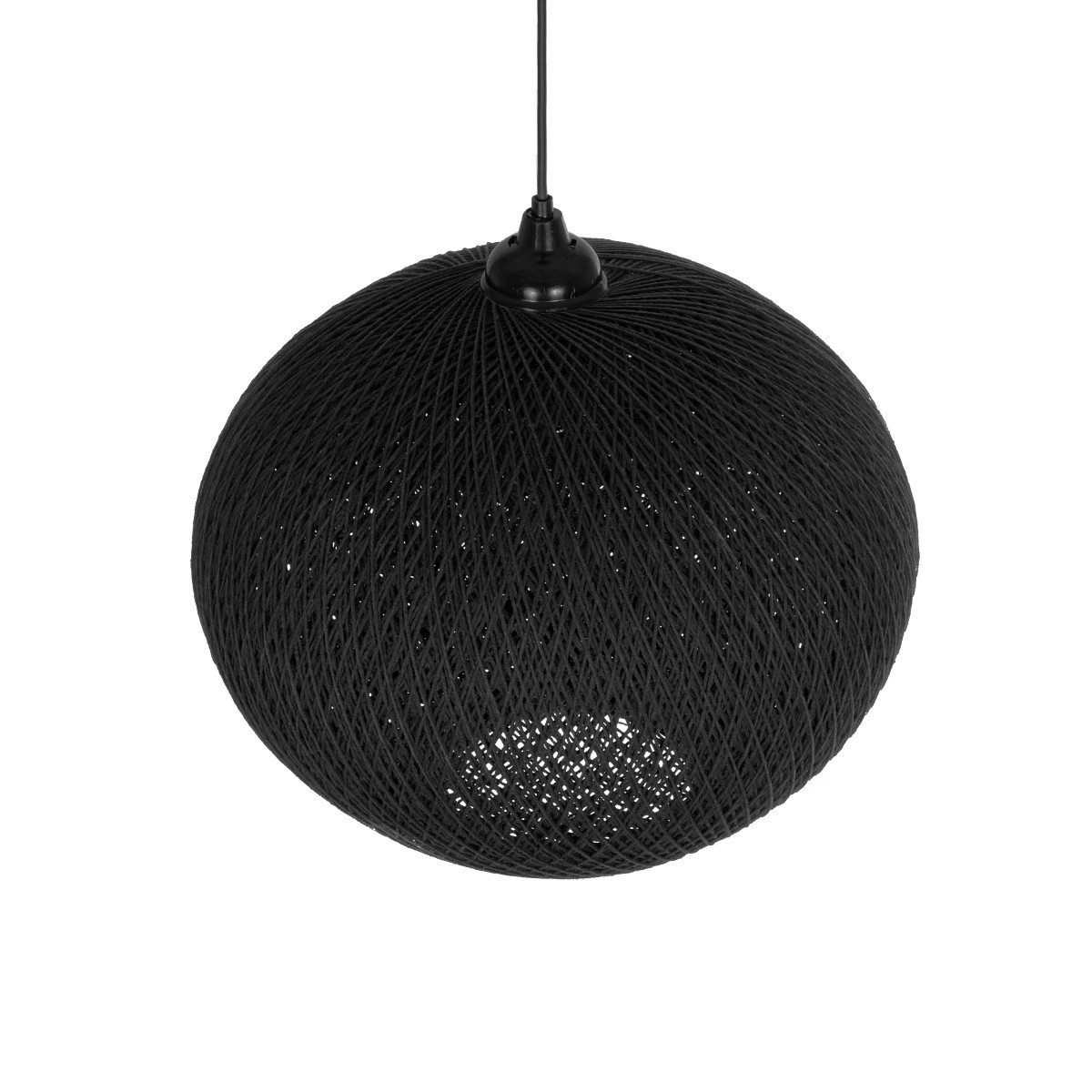 GLOBOSTAR® SOLEI 205-0004 Boho Κρεμαστό Φωτιστικό Οροφής με Ντουί 1 x E27 AC 220-240V IP20 – Μαύρο – M40 x Π40 x Υ36cm