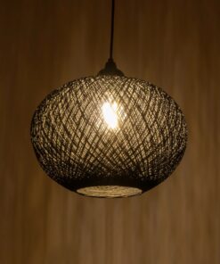 GLOBOSTAR® SOLEI 205-0005 Boho Κρεμαστό Φωτιστικό Οροφής με Ντουί 1 x E27 AC 220-240V IP20 – Μαύρο – M30 x Π30 x Υ35cm