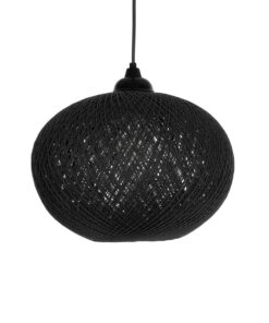 GLOBOSTAR® SOLEI 205-0005 Boho Κρεμαστό Φωτιστικό Οροφής με Ντουί 1 x E27 AC 220-240V IP20 – Μαύρο – M30 x Π30 x Υ35cm