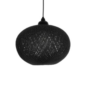 GLOBOSTAR® SOLEI 205-0005 Boho Κρεμαστό Φωτιστικό Οροφής με Ντουί 1 x E27 AC 220-240V IP20 – Μαύρο – M30 x Π30 x Υ35cm