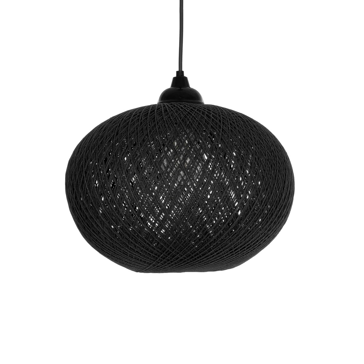 GLOBOSTAR® SOLEI 205-0005 Boho Κρεμαστό Φωτιστικό Οροφής με Ντουί 1 x E27 AC 220-240V IP20 – Μαύρο – M30 x Π30 x Υ35cm