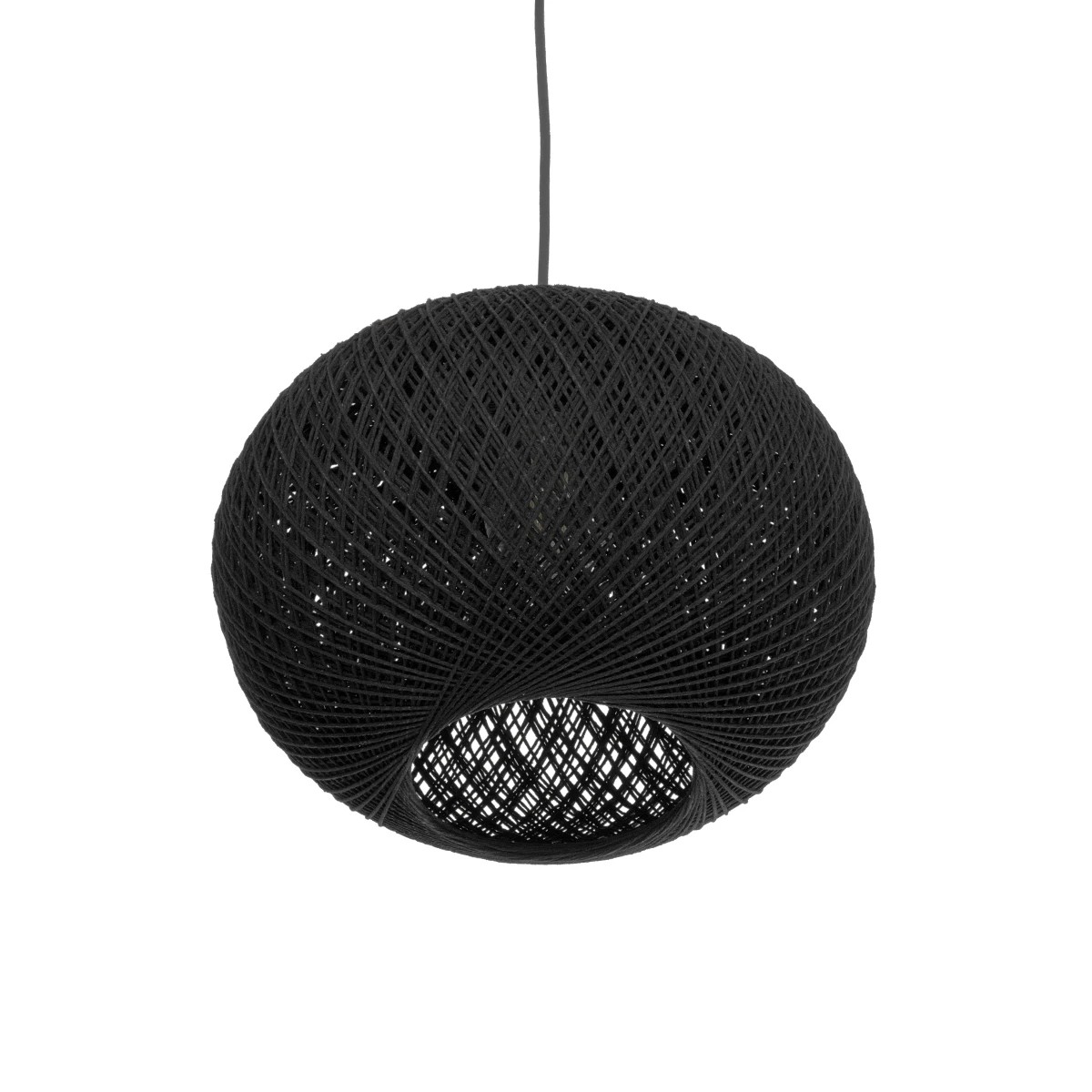 GLOBOSTAR® SOLEI 205-0005 Boho Κρεμαστό Φωτιστικό Οροφής με Ντουί 1 x E27 AC 220-240V IP20 – Μαύρο – M30 x Π30 x Υ35cm