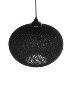 GLOBOSTAR® SOLEI 205-0005 Boho Κρεμαστό Φωτιστικό Οροφής με Ντουί 1 x E27 AC 220-240V IP20 – Μαύρο – M30 x Π30 x Υ35cm