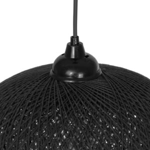 GLOBOSTAR® SOLEI 205-0005 Boho Κρεμαστό Φωτιστικό Οροφής με Ντουί 1 x E27 AC 220-240V IP20 – Μαύρο – M30 x Π30 x Υ35cm