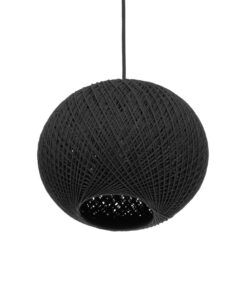 GLOBOSTAR® SOLEI 205-0006 Boho Κρεμαστό Φωτιστικό Οροφής με Ντουί 1 x E27 AC 220-240V IP20 – Μαύρο – M20 x Π20 x Υ25cm