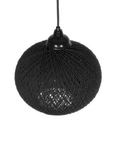 GLOBOSTAR® SOLEI 205-0006 Boho Κρεμαστό Φωτιστικό Οροφής με Ντουί 1 x E27 AC 220-240V IP20 – Μαύρο – M20 x Π20 x Υ25cm