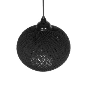 GLOBOSTAR® SOLEI 205-0006 Boho Κρεμαστό Φωτιστικό Οροφής με Ντουί 1 x E27 AC 220-240V IP20 – Μαύρο – M20 x Π20 x Υ25cm