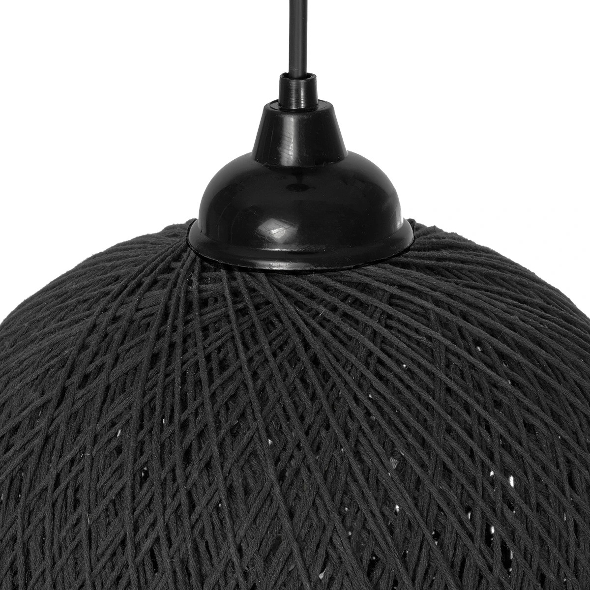 GLOBOSTAR® SOLEI 205-0006 Boho Κρεμαστό Φωτιστικό Οροφής με Ντουί 1 x E27 AC 220-240V IP20 – Μαύρο – M20 x Π20 x Υ25cm