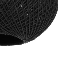 GLOBOSTAR® SOLEI 205-0006 Boho Κρεμαστό Φωτιστικό Οροφής με Ντουί 1 x E27 AC 220-240V IP20 – Μαύρο – M20 x Π20 x Υ25cm