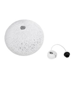 GLOBOSTAR® SOLEI 205-0007 Boho Κρεμαστό Φωτιστικό Οροφής με Ντουί 1 x E27 AC 220-240V IP20 – Λευκό – M40 x Π40 x Υ36cm