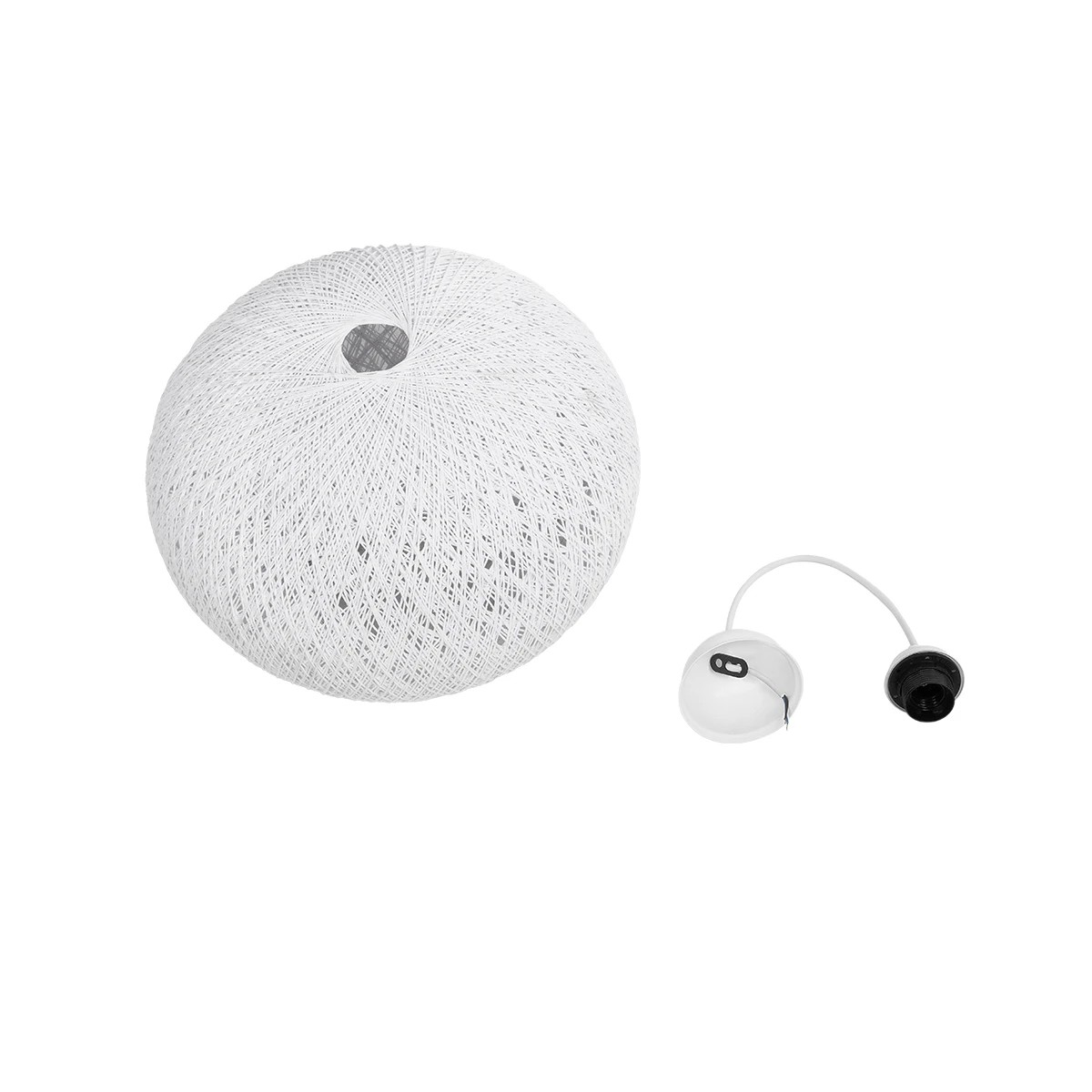 GLOBOSTAR® SOLEI 205-0007 Boho Κρεμαστό Φωτιστικό Οροφής με Ντουί 1 x E27 AC 220-240V IP20 – Λευκό – M40 x Π40 x Υ36cm