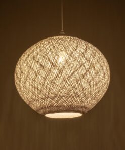 GLOBOSTAR® SOLEI 205-0007 Boho Κρεμαστό Φωτιστικό Οροφής με Ντουί 1 x E27 AC 220-240V IP20 – Λευκό – M40 x Π40 x Υ36cm