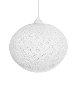 GLOBOSTAR® SOLEI 205-0007 Boho Κρεμαστό Φωτιστικό Οροφής με Ντουί 1 x E27 AC 220-240V IP20 – Λευκό – M40 x Π40 x Υ36cm