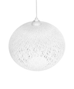 GLOBOSTAR® SOLEI 205-0007 Boho Κρεμαστό Φωτιστικό Οροφής με Ντουί 1 x E27 AC 220-240V IP20 – Λευκό – M40 x Π40 x Υ36cm