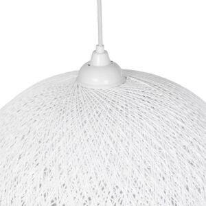 GLOBOSTAR® SOLEI 205-0007 Boho Κρεμαστό Φωτιστικό Οροφής με Ντουί 1 x E27 AC 220-240V IP20 – Λευκό – M40 x Π40 x Υ36cm