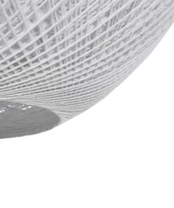 GLOBOSTAR® SOLEI 205-0007 Boho Κρεμαστό Φωτιστικό Οροφής με Ντουί 1 x E27 AC 220-240V IP20 – Λευκό – M40 x Π40 x Υ36cm