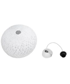 GLOBOSTAR® SOLEI 205-0008 Boho Κρεμαστό Φωτιστικό Οροφής με Ντουί 1 x E27 AC 220-240V IP20 – Λευκό – M30 x Π30 x Υ26cm