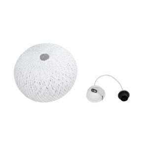 GLOBOSTAR® SOLEI 205-0008 Boho Κρεμαστό Φωτιστικό Οροφής με Ντουί 1 x E27 AC 220-240V IP20 – Λευκό – M30 x Π30 x Υ26cm