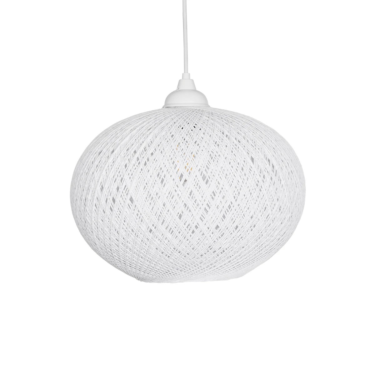 GLOBOSTAR® SOLEI 205-0008 Boho Κρεμαστό Φωτιστικό Οροφής με Ντουί 1 x E27 AC 220-240V IP20 – Λευκό – M30 x Π30 x Υ26cm