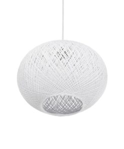 GLOBOSTAR® SOLEI 205-0008 Boho Κρεμαστό Φωτιστικό Οροφής με Ντουί 1 x E27 AC 220-240V IP20 – Λευκό – M30 x Π30 x Υ26cm