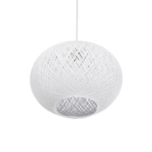 GLOBOSTAR® SOLEI 205-0008 Boho Κρεμαστό Φωτιστικό Οροφής με Ντουί 1 x E27 AC 220-240V IP20 – Λευκό – M30 x Π30 x Υ26cm