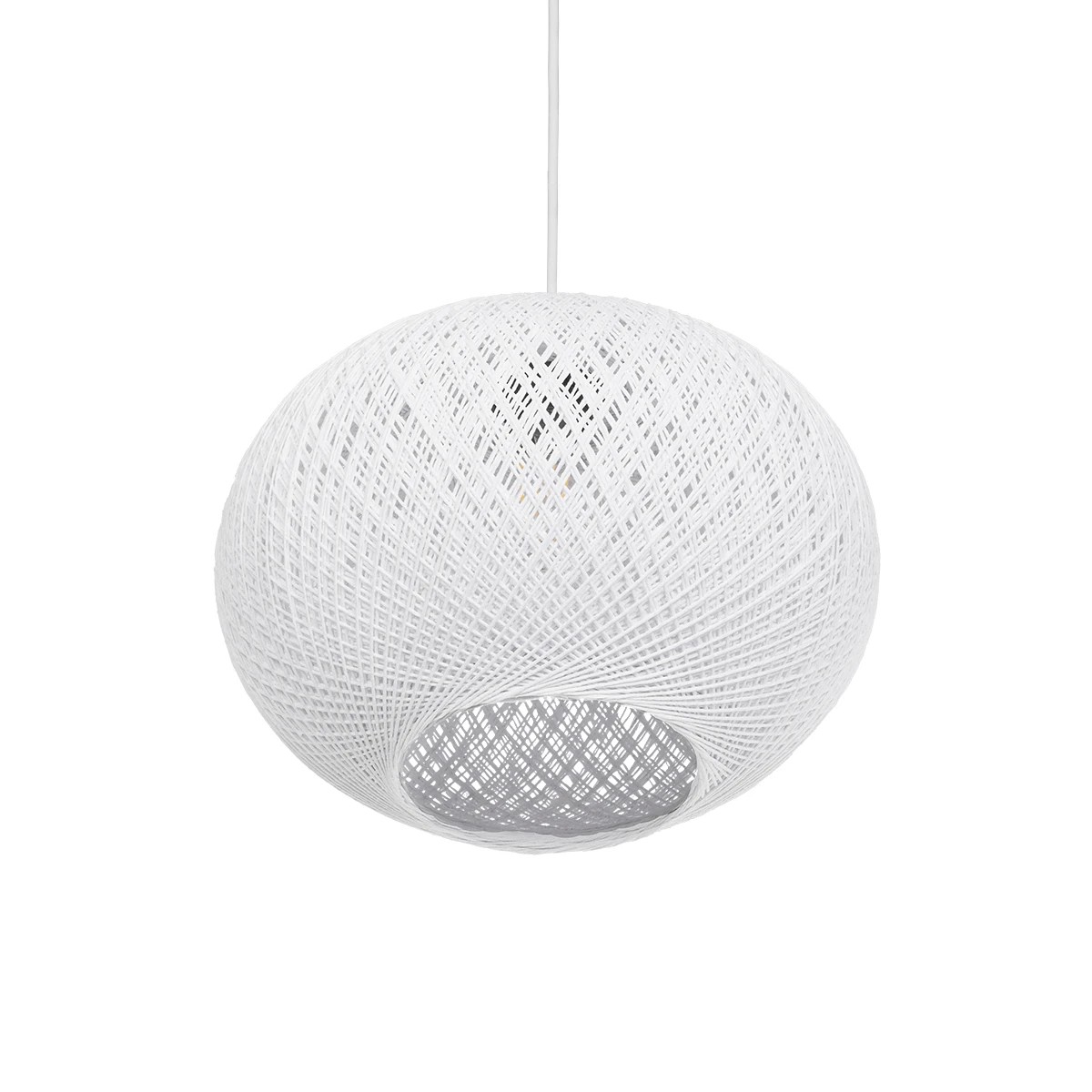 GLOBOSTAR® SOLEI 205-0008 Boho Κρεμαστό Φωτιστικό Οροφής με Ντουί 1 x E27 AC 220-240V IP20 – Λευκό – M30 x Π30 x Υ26cm