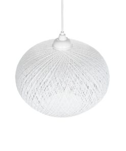 GLOBOSTAR® SOLEI 205-0008 Boho Κρεμαστό Φωτιστικό Οροφής με Ντουί 1 x E27 AC 220-240V IP20 – Λευκό – M30 x Π30 x Υ26cm