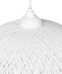 GLOBOSTAR® SOLEI 205-0008 Boho Κρεμαστό Φωτιστικό Οροφής με Ντουί 1 x E27 AC 220-240V IP20 – Λευκό – M30 x Π30 x Υ26cm