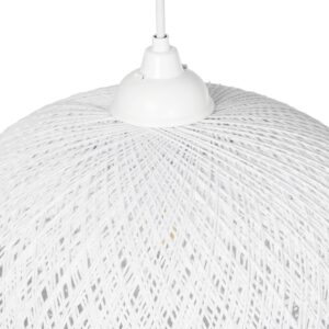 GLOBOSTAR® SOLEI 205-0008 Boho Κρεμαστό Φωτιστικό Οροφής με Ντουί 1 x E27 AC 220-240V IP20 – Λευκό – M30 x Π30 x Υ26cm