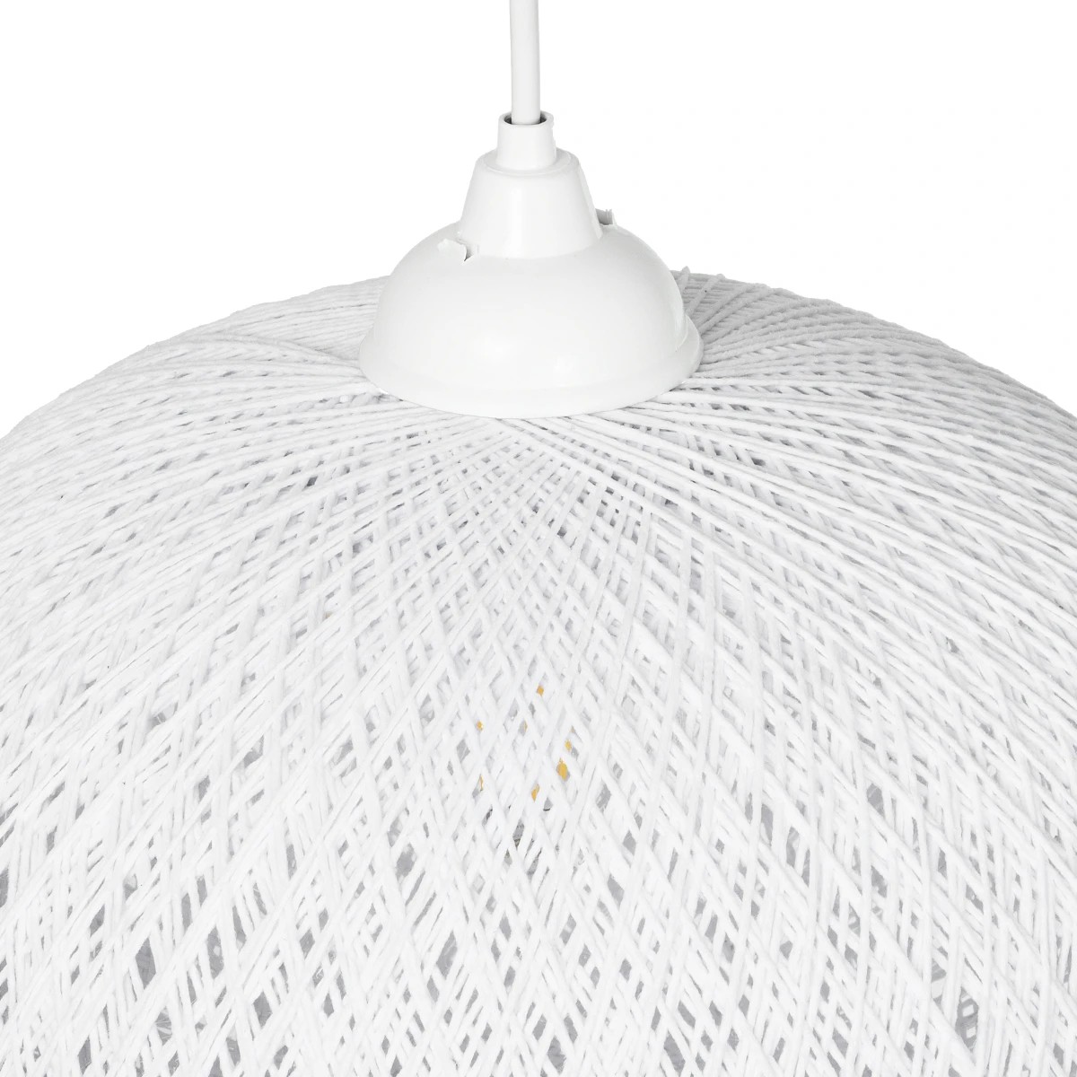 GLOBOSTAR® SOLEI 205-0008 Boho Κρεμαστό Φωτιστικό Οροφής με Ντουί 1 x E27 AC 220-240V IP20 – Λευκό – M30 x Π30 x Υ26cm