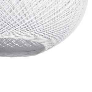 GLOBOSTAR® SOLEI 205-0008 Boho Κρεμαστό Φωτιστικό Οροφής με Ντουί 1 x E27 AC 220-240V IP20 – Λευκό – M30 x Π30 x Υ26cm