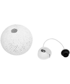 GLOBOSTAR® SOLEI 205-0009 Boho Κρεμαστό Φωτιστικό Οροφής με Ντουί 1 x E27 AC 220-240V IP20 – Λευκό – M20 x Π20 x Υ25cm