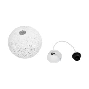 GLOBOSTAR® SOLEI 205-0009 Boho Κρεμαστό Φωτιστικό Οροφής με Ντουί 1 x E27 AC 220-240V IP20 – Λευκό – M20 x Π20 x Υ25cm