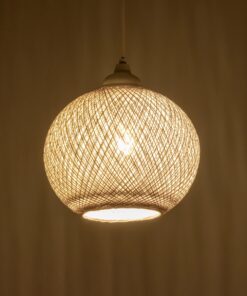 GLOBOSTAR® SOLEI 205-0009 Boho Κρεμαστό Φωτιστικό Οροφής με Ντουί 1 x E27 AC 220-240V IP20 – Λευκό – M20 x Π20 x Υ25cm