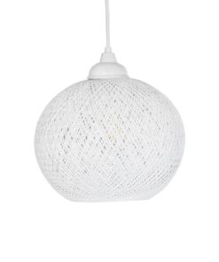 GLOBOSTAR® SOLEI 205-0009 Boho Κρεμαστό Φωτιστικό Οροφής με Ντουί 1 x E27 AC 220-240V IP20 – Λευκό – M20 x Π20 x Υ25cm