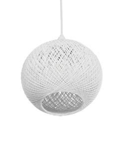 GLOBOSTAR® SOLEI 205-0009 Boho Κρεμαστό Φωτιστικό Οροφής με Ντουί 1 x E27 AC 220-240V IP20 – Λευκό – M20 x Π20 x Υ25cm