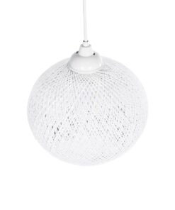 GLOBOSTAR® SOLEI 205-0009 Boho Κρεμαστό Φωτιστικό Οροφής με Ντουί 1 x E27 AC 220-240V IP20 – Λευκό – M20 x Π20 x Υ25cm