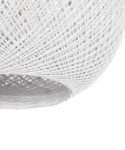 GLOBOSTAR® SOLEI 205-0009 Boho Κρεμαστό Φωτιστικό Οροφής με Ντουί 1 x E27 AC 220-240V IP20 – Λευκό – M20 x Π20 x Υ25cm